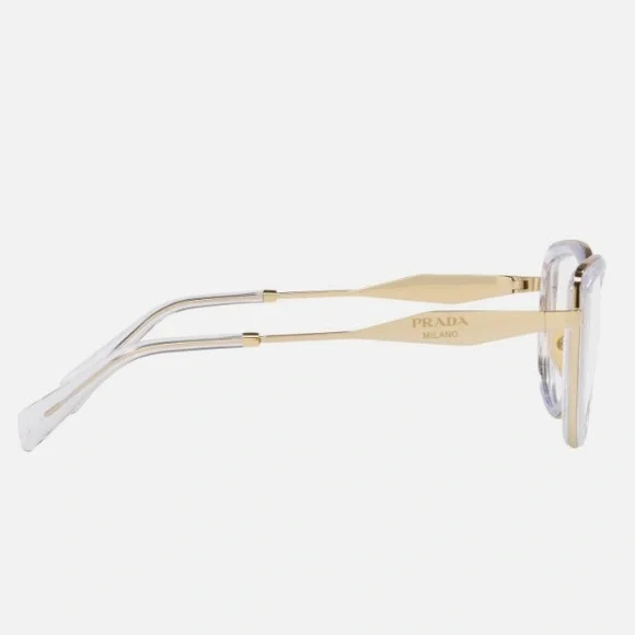 *NWT* Prada Gold/Clear Eyelass Frames